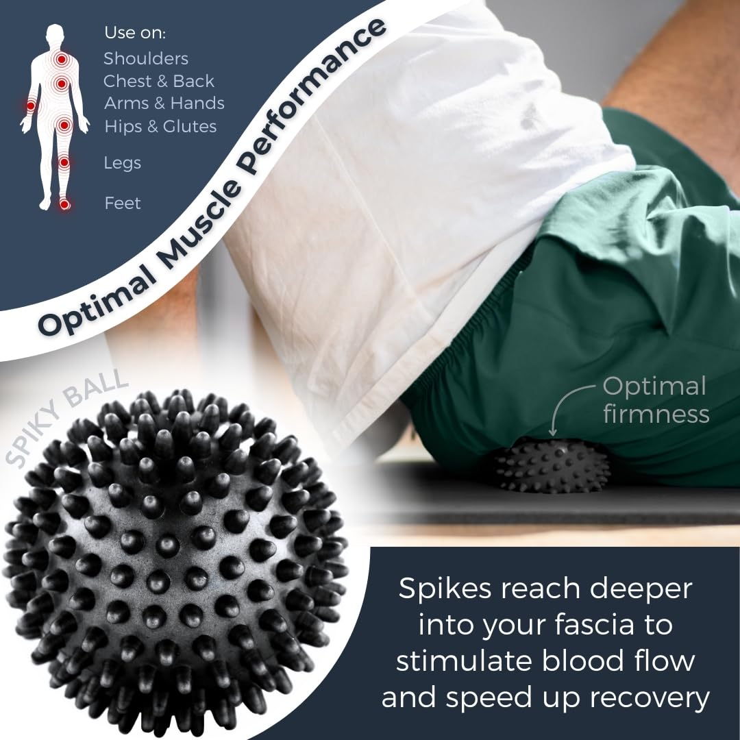 Plyopic spiky ball close-up highlighting penetrating massage action.