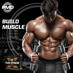 PMD Sports Flex Stack Hardcore label showcases Fenupro and lean-muscle focus