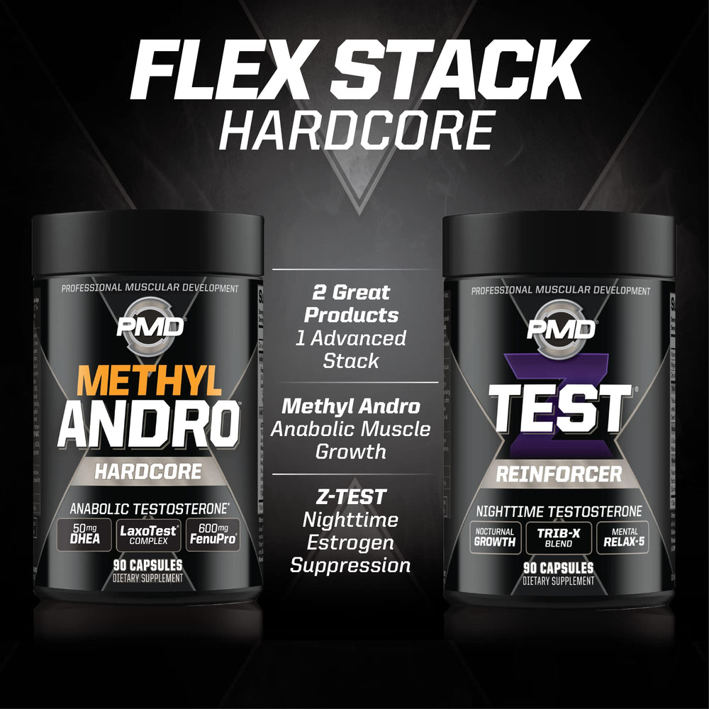 PMD Sports Flex Stack Hardcore packaging signals easy daily use for consistent training