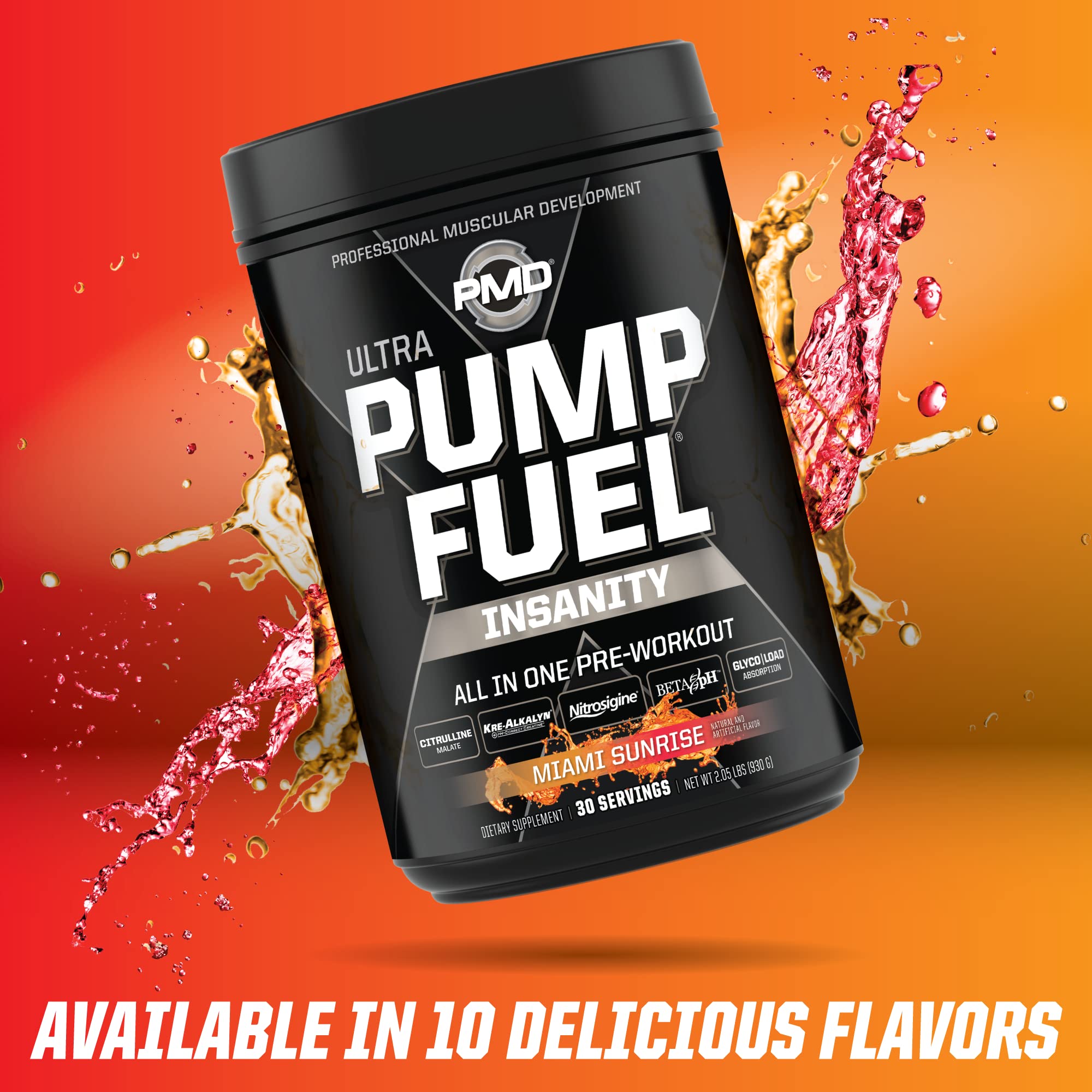 Miami Sunrise label on PMD Pump Fuel Ultra Insanity tub inviting a refreshing ritual