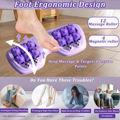PMDYBY portable double foot massage roller side view highlighting travel-friendly size