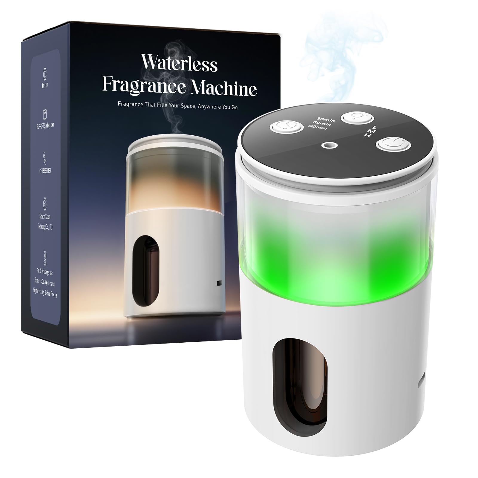 Pmsusoow waterless diffuser with bottle-attachment enables clean, spill-free oil setup