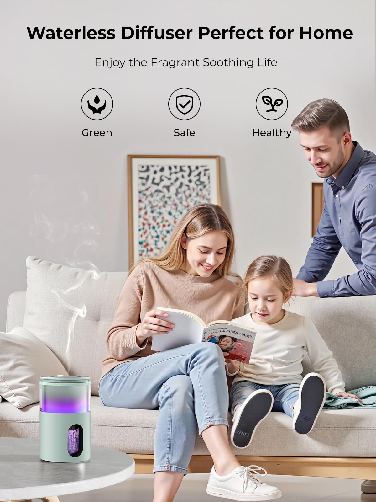 Pmsusoow waterless diffuser eco-friendly design reduces waste.