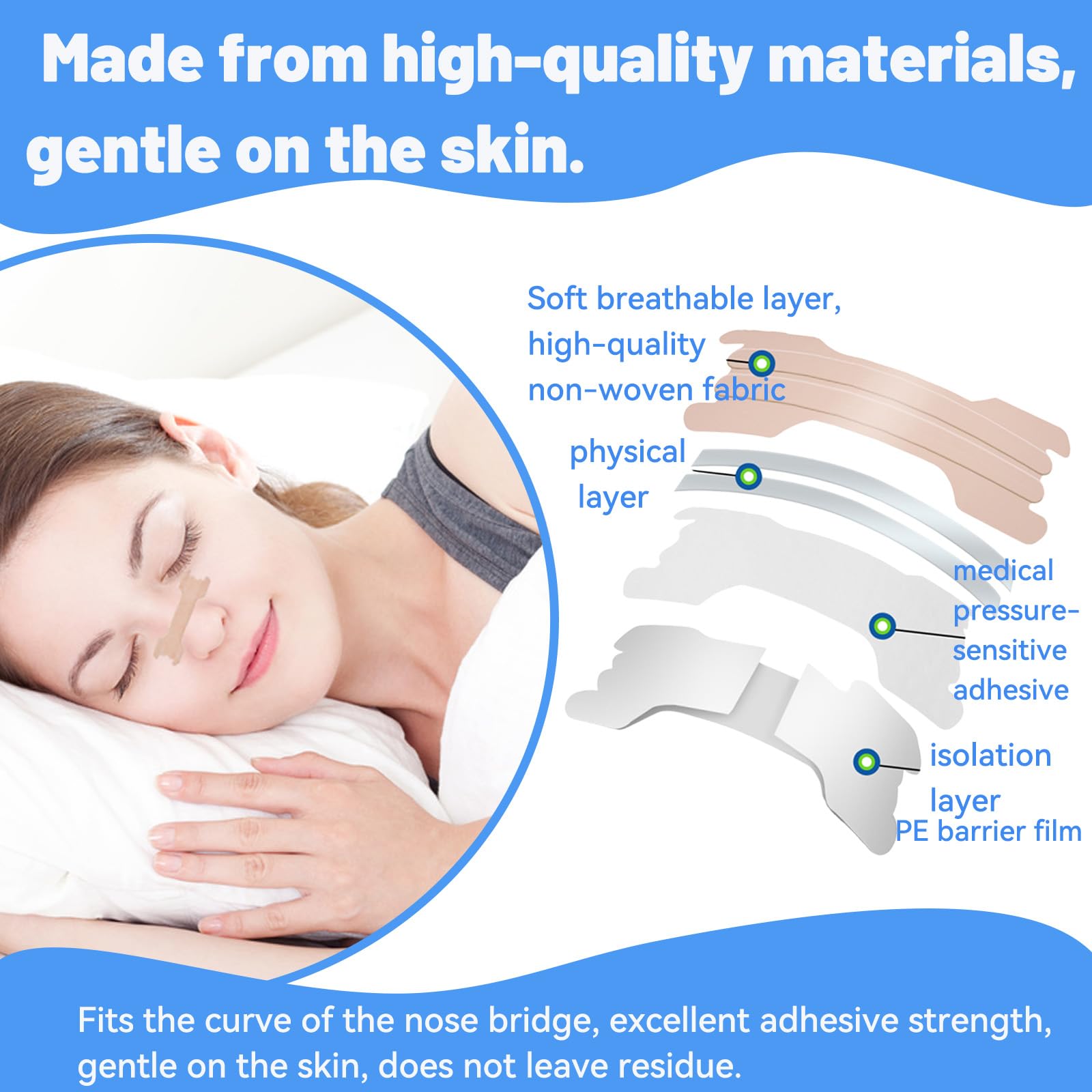 PNNDSST nasal-strip in a bedroom scene suggesting better sleep comfort.