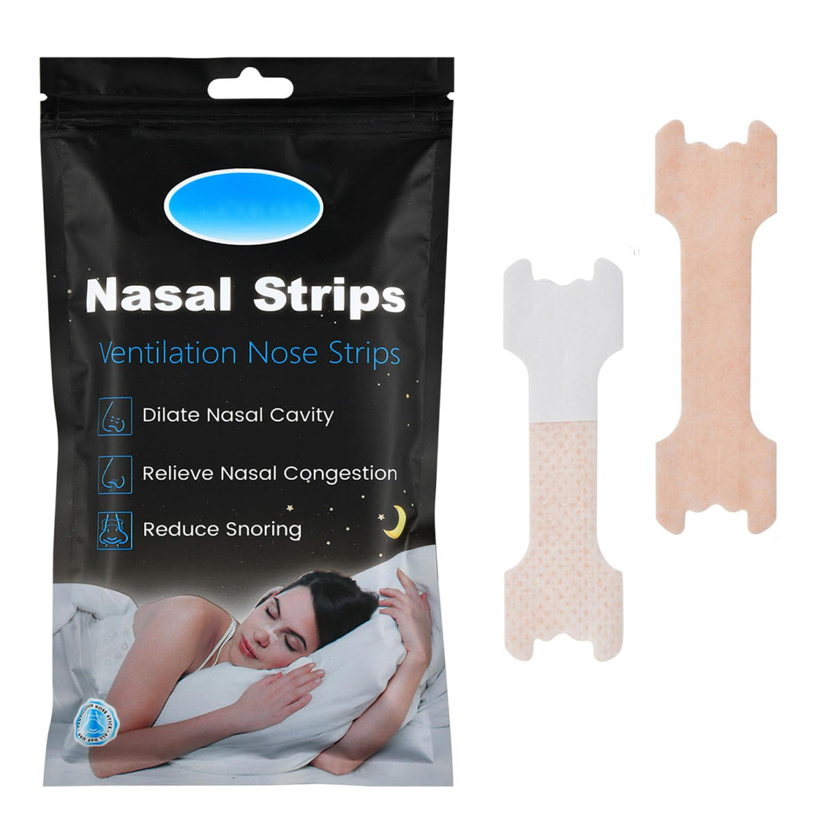 PNNDSST nose strips 60-pack box for quick relief from nasal congestion.