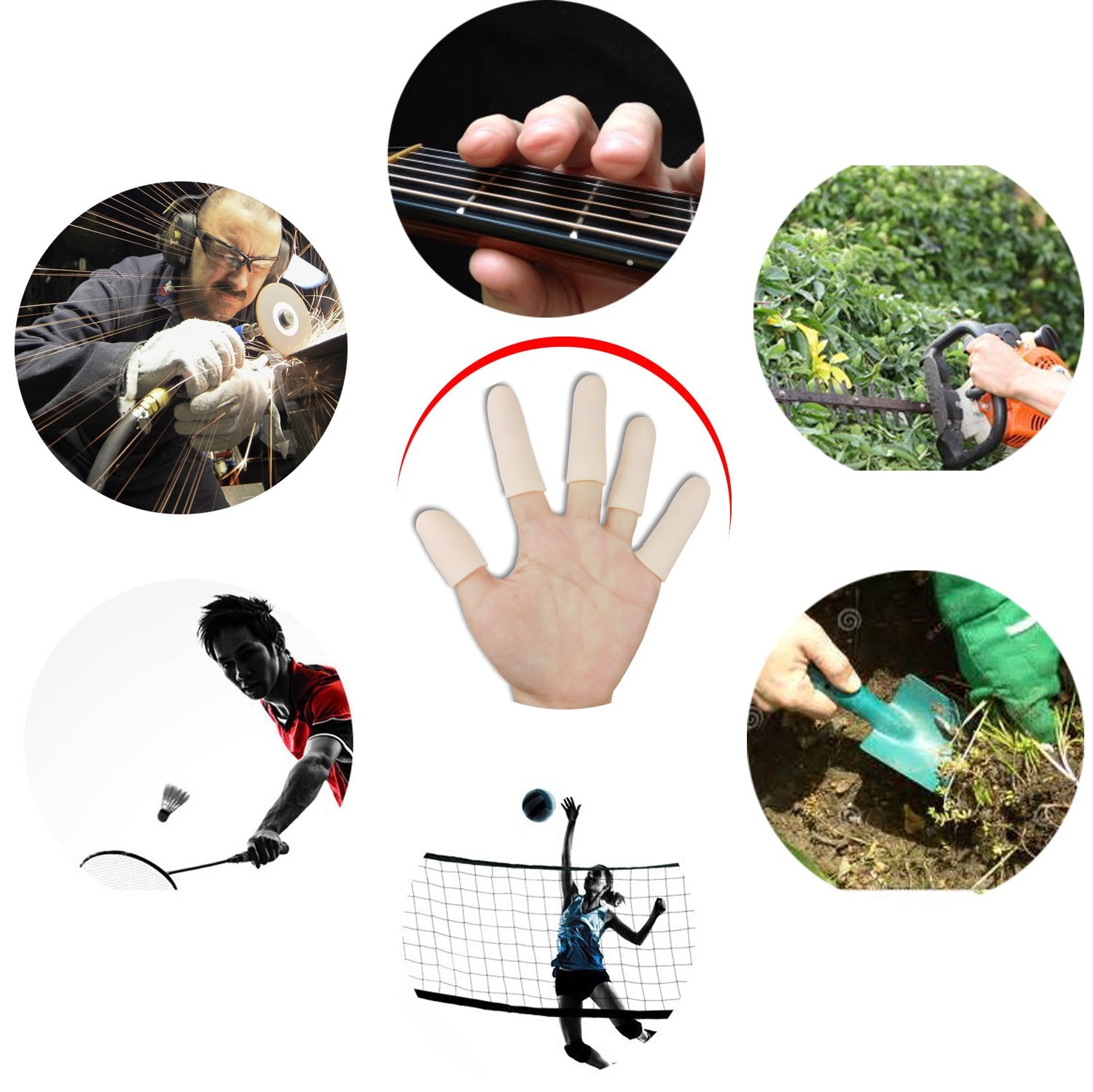 Pnrskter Gel Finger Cots 14 pieces with 18-month service