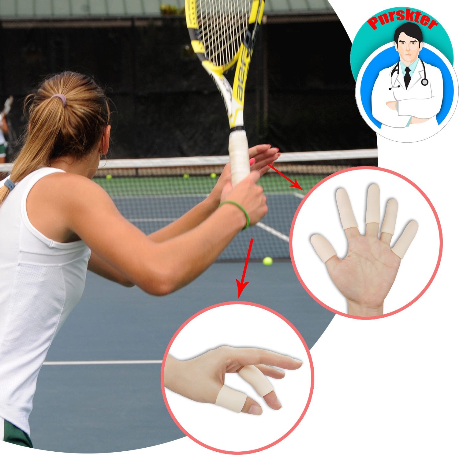 Pnrskter Gel Finger Cots short size option for quick protection