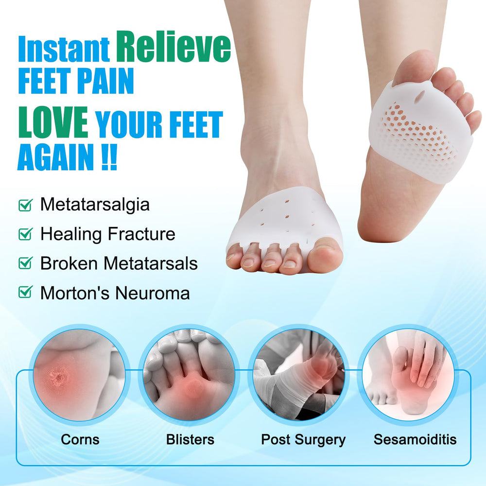 Pnrskter metatarsal pads honeycomb design offers breathable comfort.