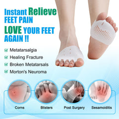 Pnrskter metatarsal pads honeycomb design offers breathable comfort.