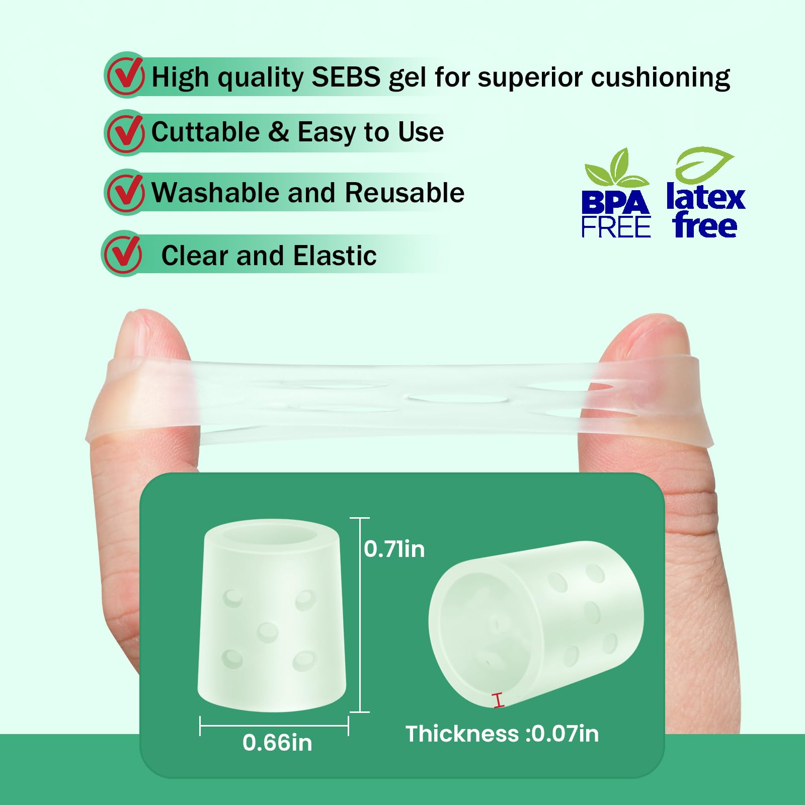 Pnrskter Pinky Toe Protector open-toe sleeves for easy wearing with sandals.