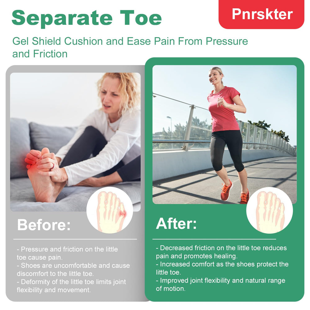 Pnrskter Pinky Toe Protector is washable and reusable for long-term use.
