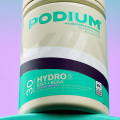 Podium Nutrition Hydro + Salt shake in glass after mixing for hydration