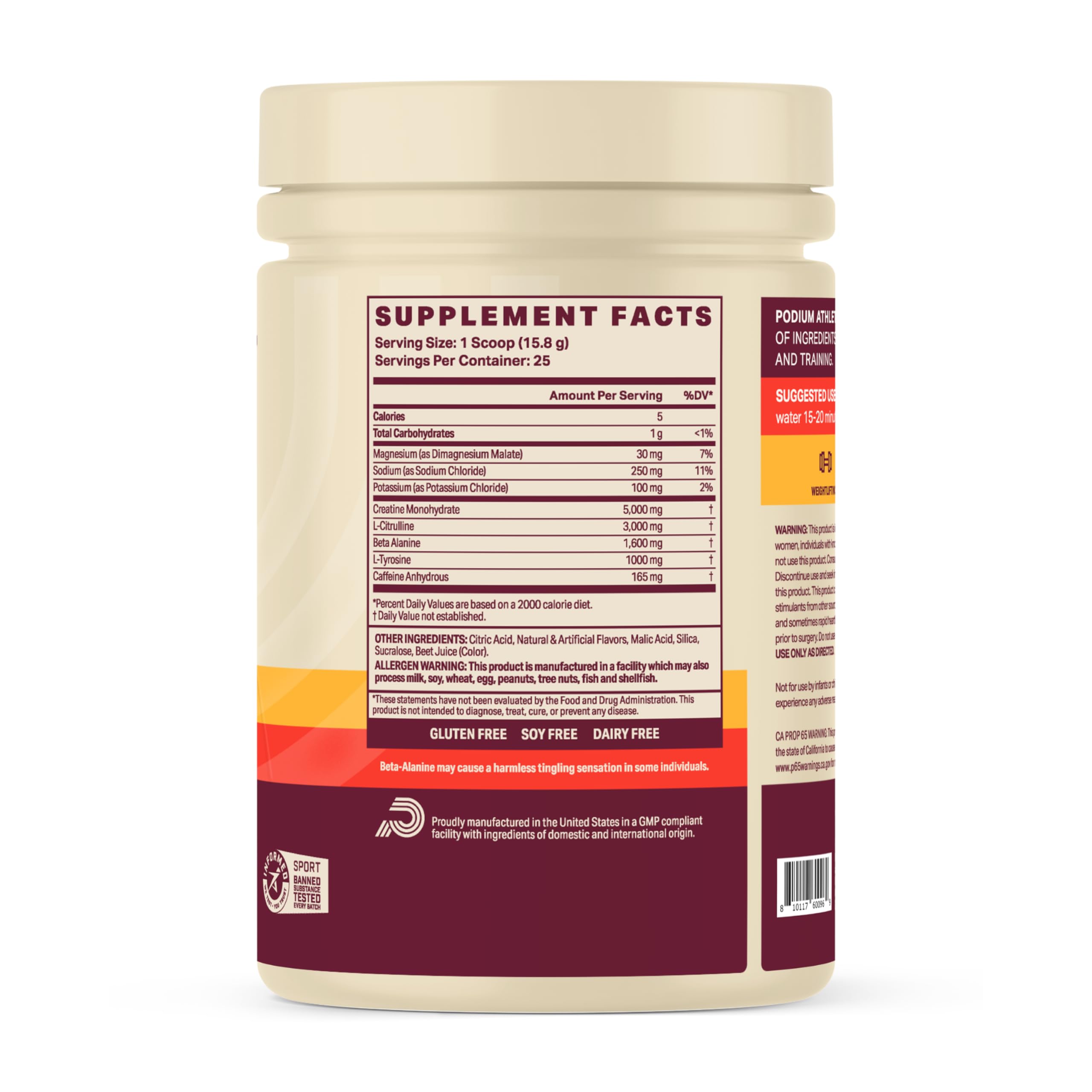 Podium Nutrition Informed Sport logo close-up on packaging
