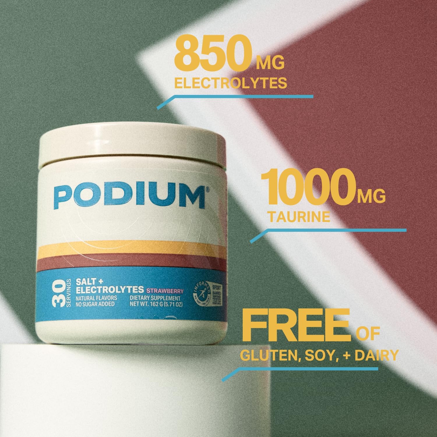 Podium Nutrition shaker with electrolyte powder for easy mixing