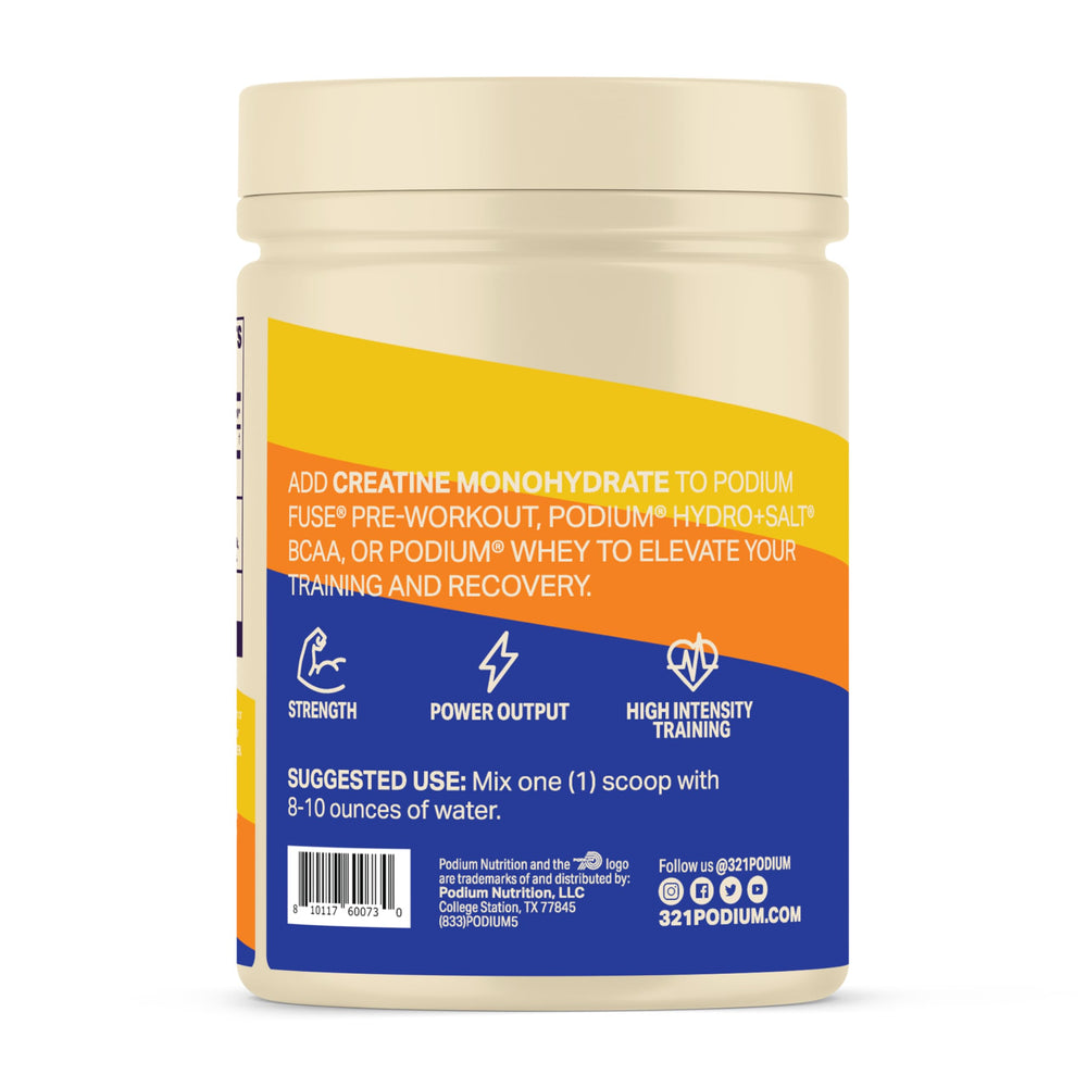 Podium Nutrition Solos Creatine high-intensity support for demanding training days.