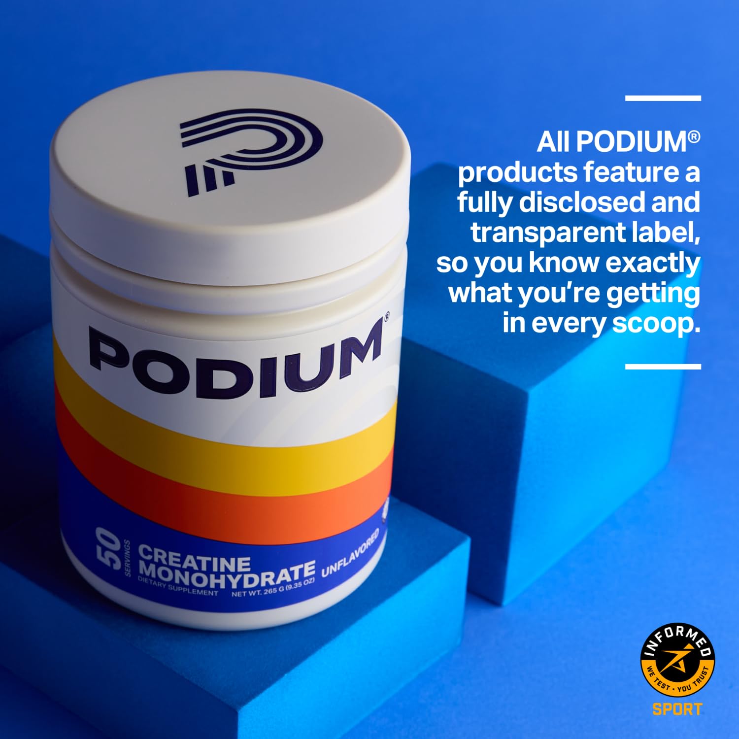 Podium Nutrition Solos Creatine postworkout use may aid quicker recovery.