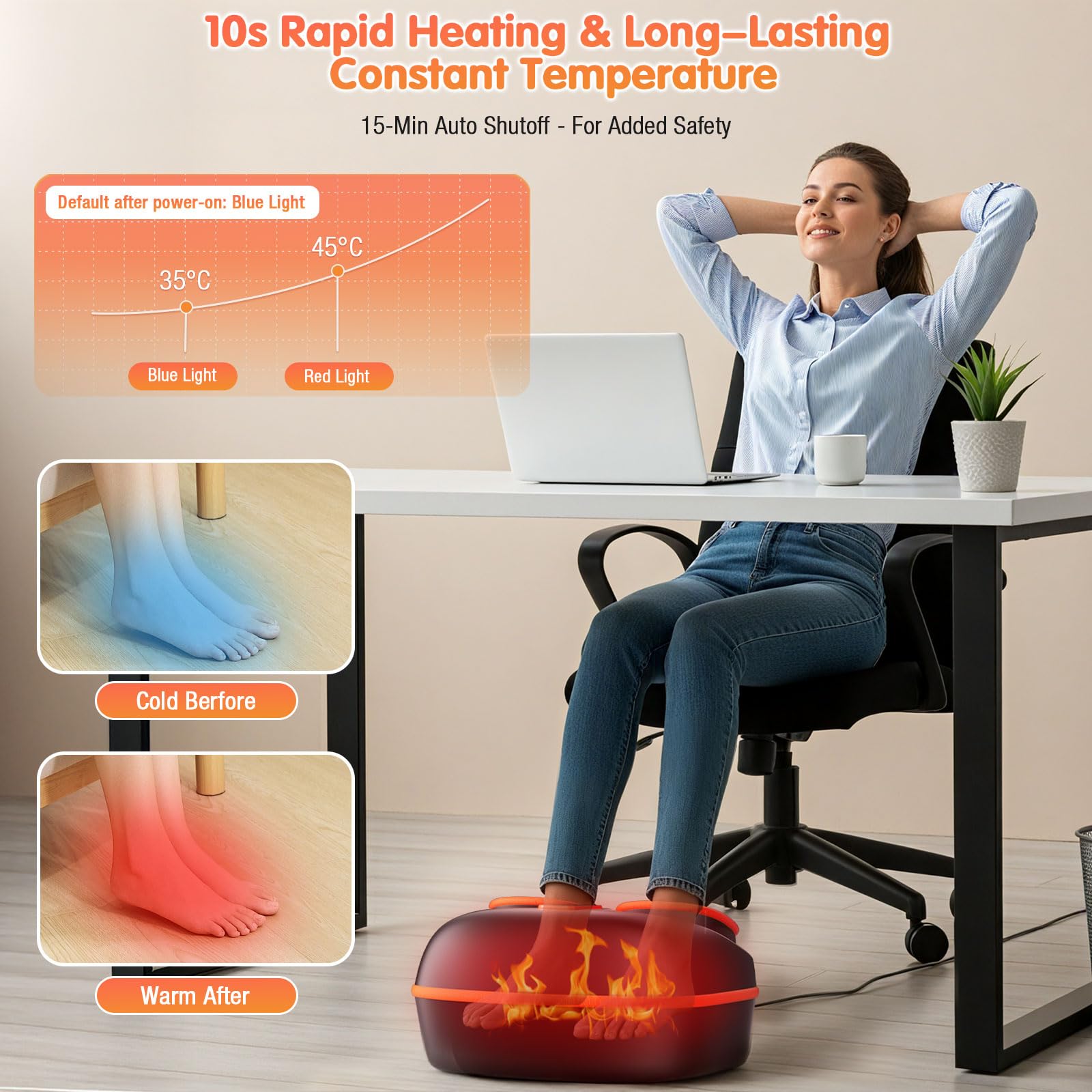 Waterproof faux leather finish on POGGT massager for easy cleaning and durability