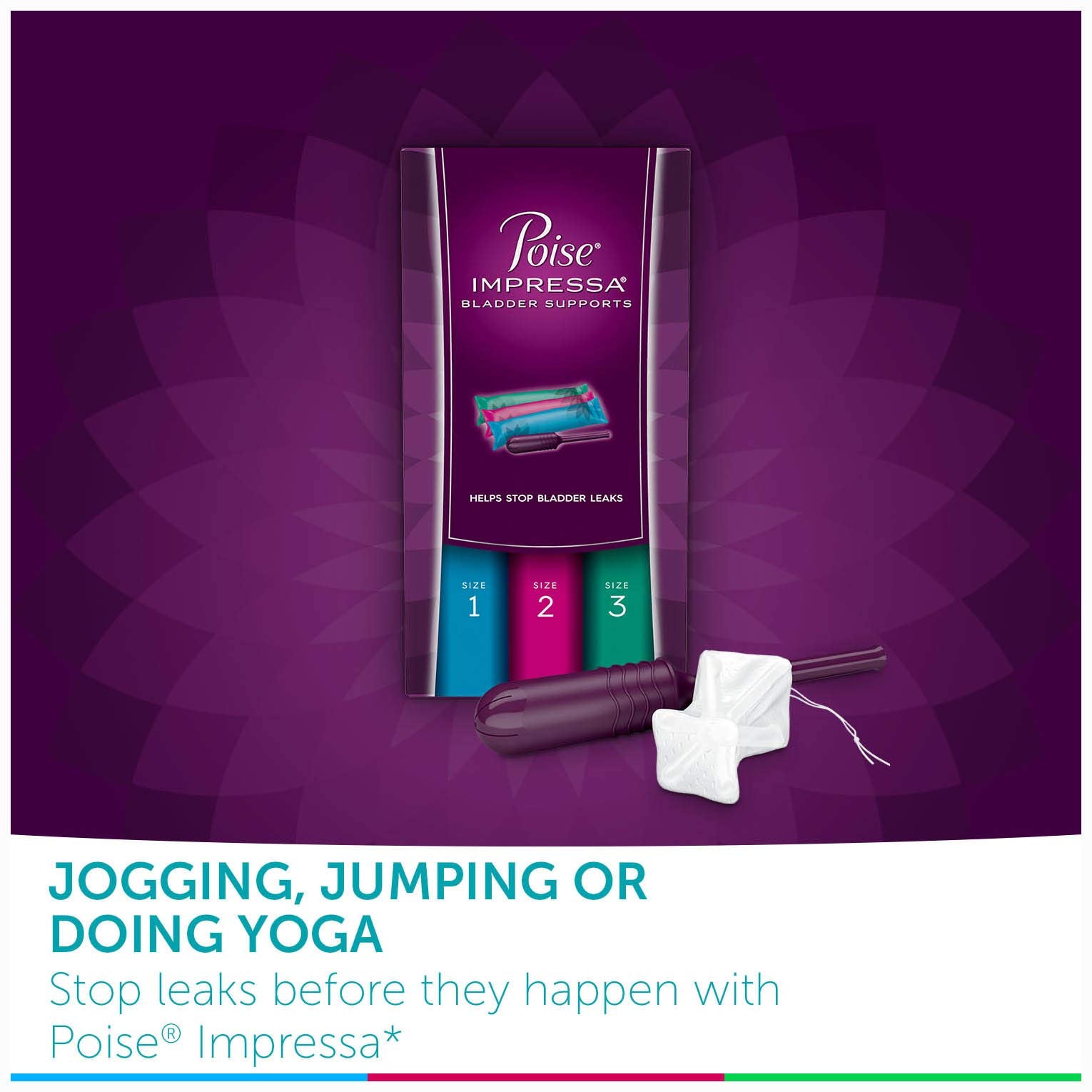 Poise pads deliver 3x drier performance versus leading pads.