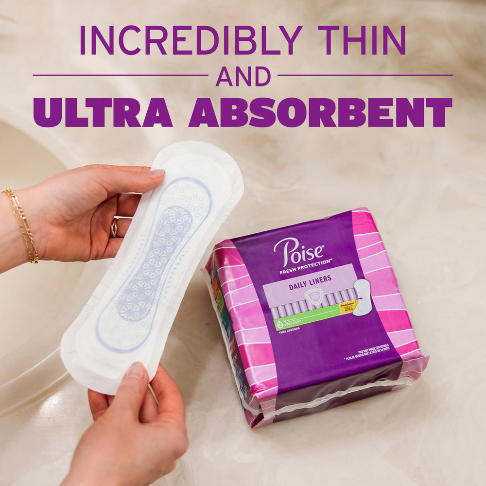 Poise liners support US HSA/FSA eligibility for easy reimbursement when appropriate.