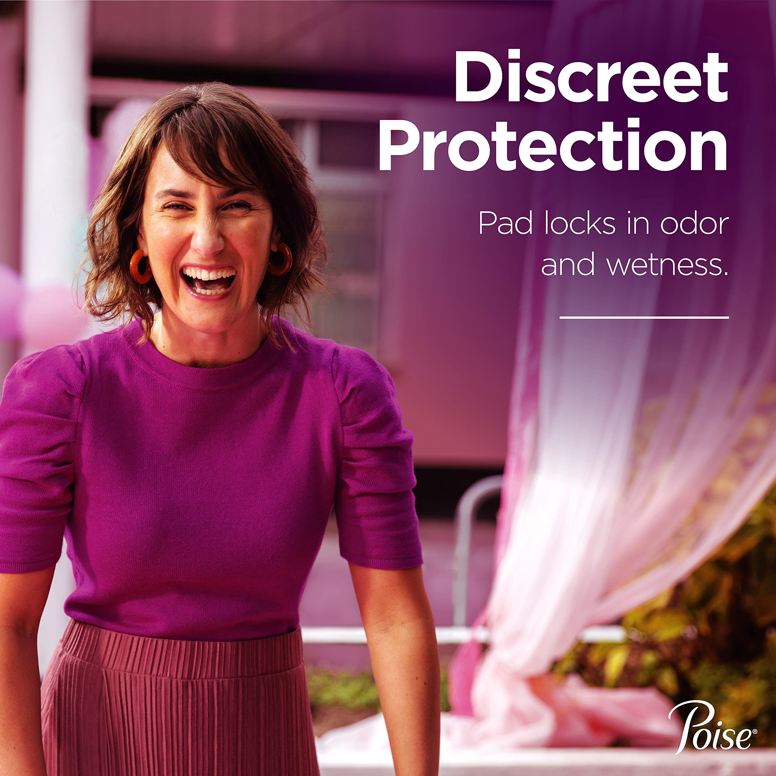 Poise 12-hour protection concept illustrating long-lasting coverage