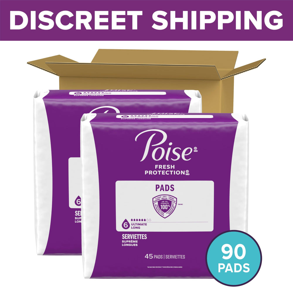 Poise pads instant absorption and rapid lock for dryness during activities