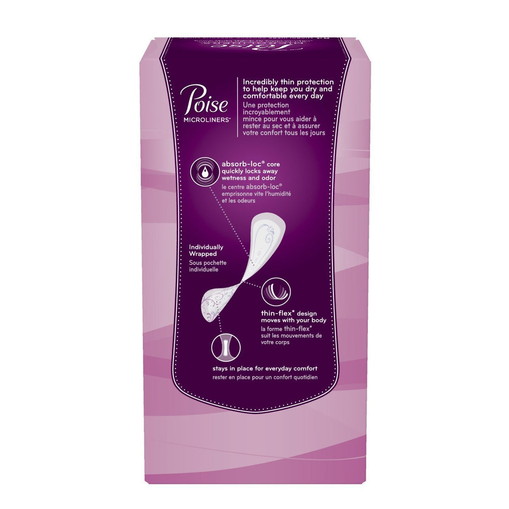 Poise microliners with Absorb-Loc core shown to lock away wetness and odor