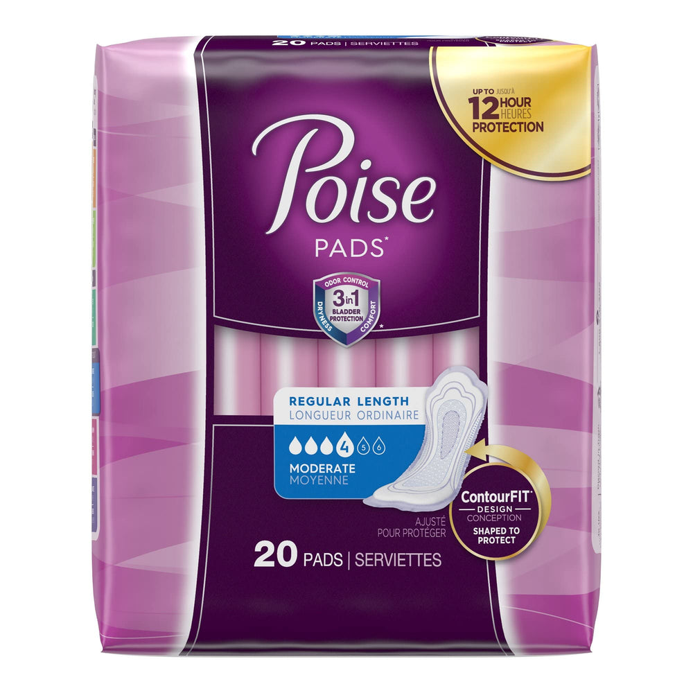 Poise protector absorbente regular, 20 unidades, protección discreta en cualquier ocasión.