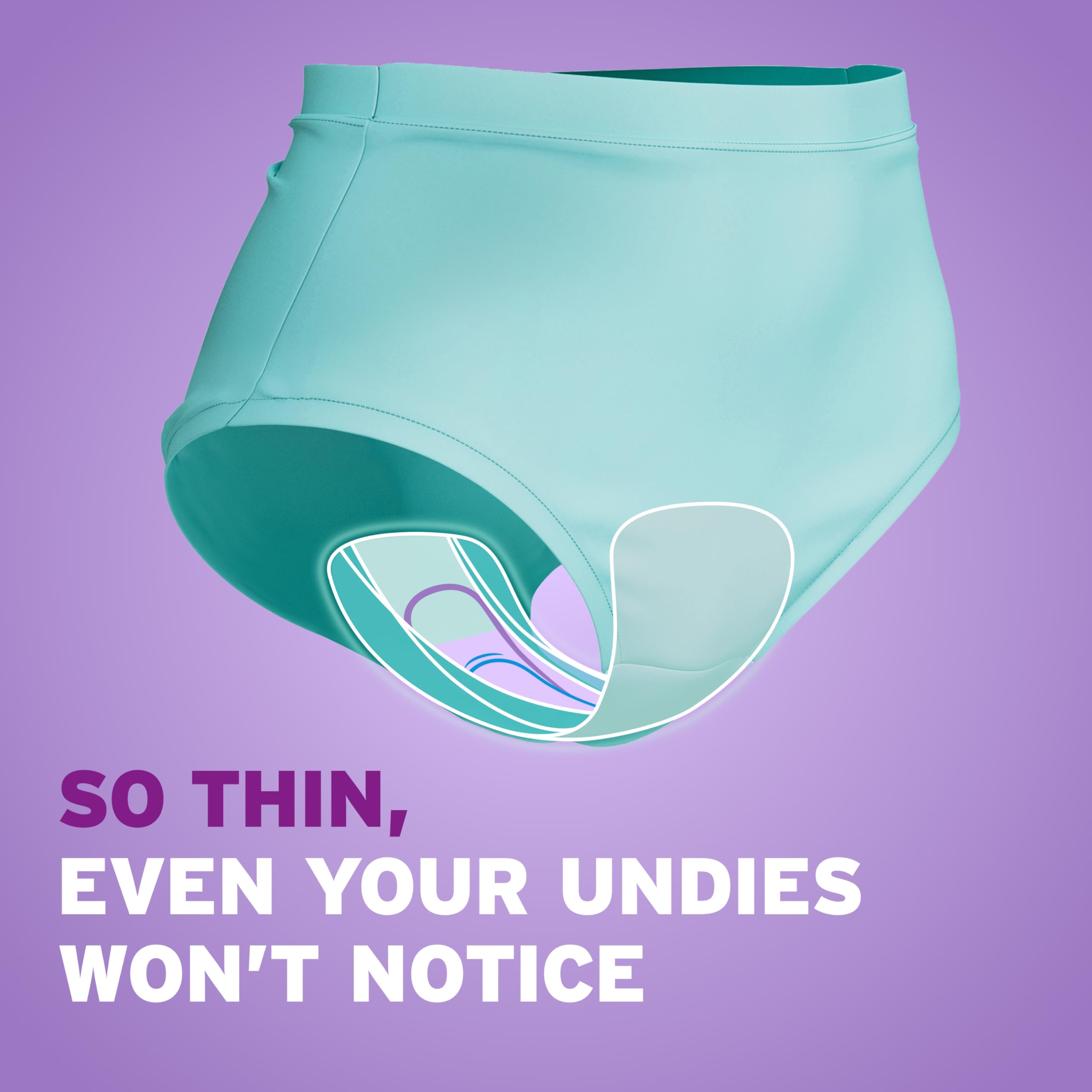 18-count Poise box with discreet packaging and everyday protection.