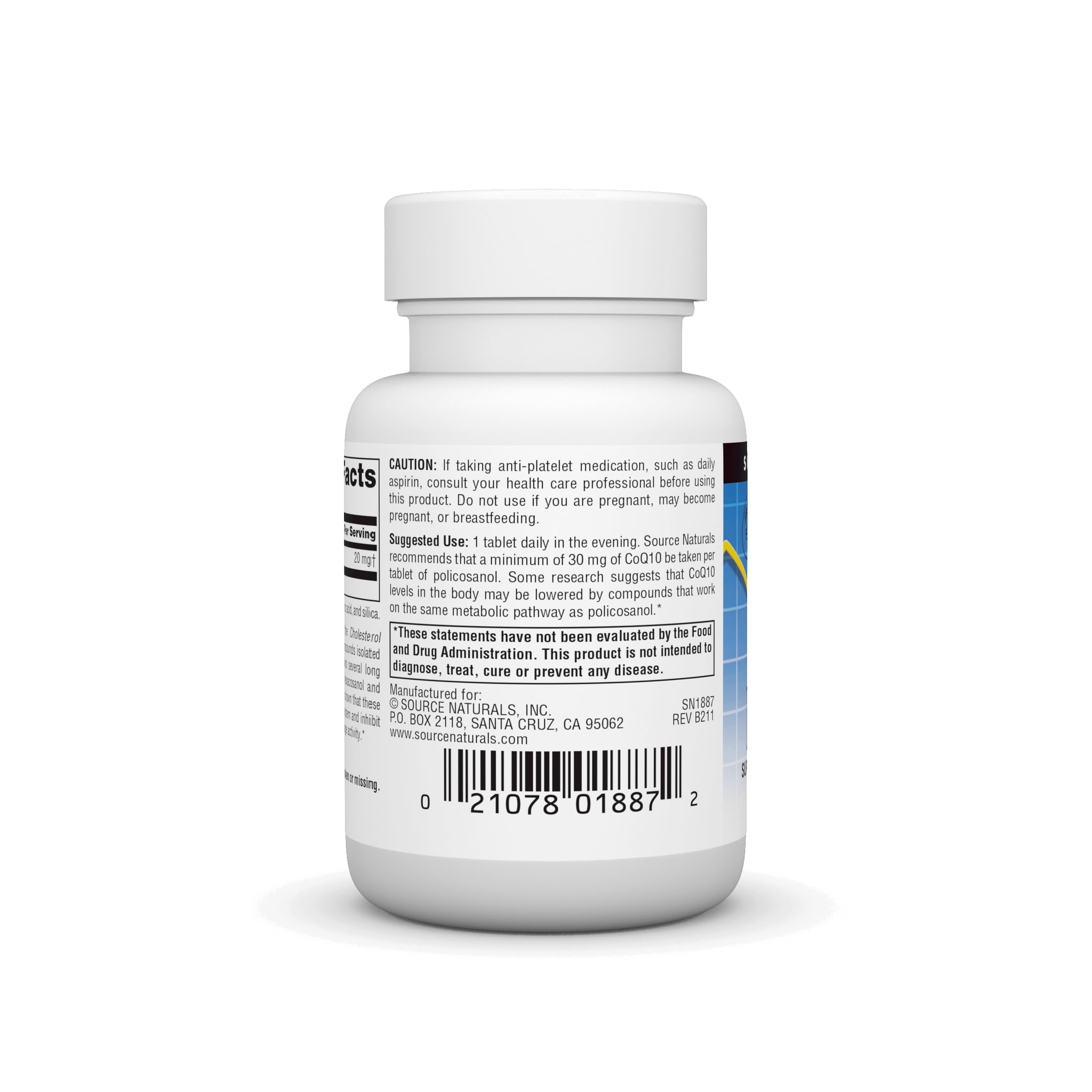Policosanol tablets close-up showing shape and coating for everyday routines.