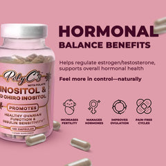 POLYC'S Folate bottle emphasizes preconception nutrient support