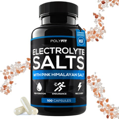 Polyfit Electrolyte Salts bottle ready for rapid hydration during workouts.