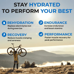 Polyfit pills poured into water for easy intake during ongoing hydration.