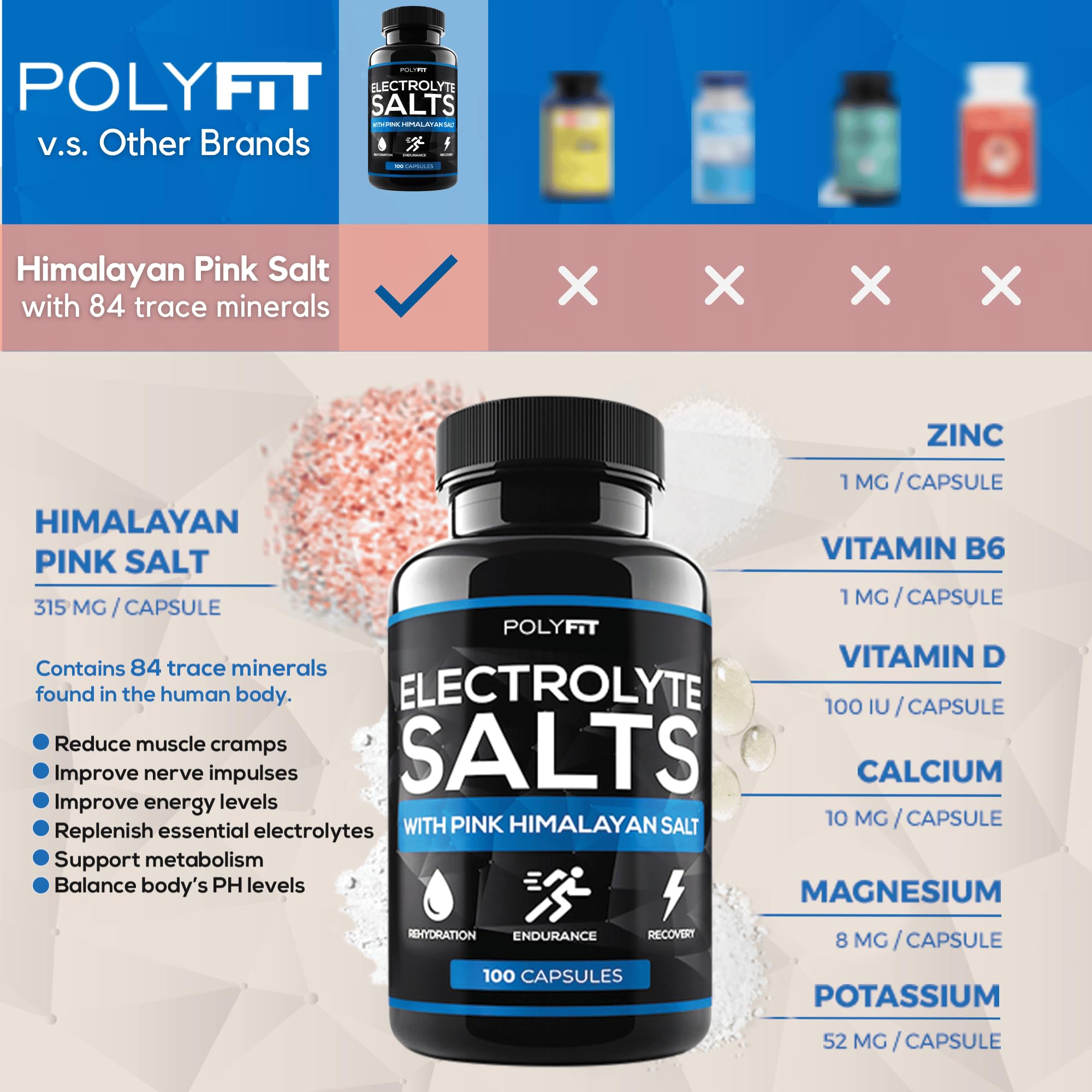 NSF certification label on Polyfit packaging indicating quality assurance.