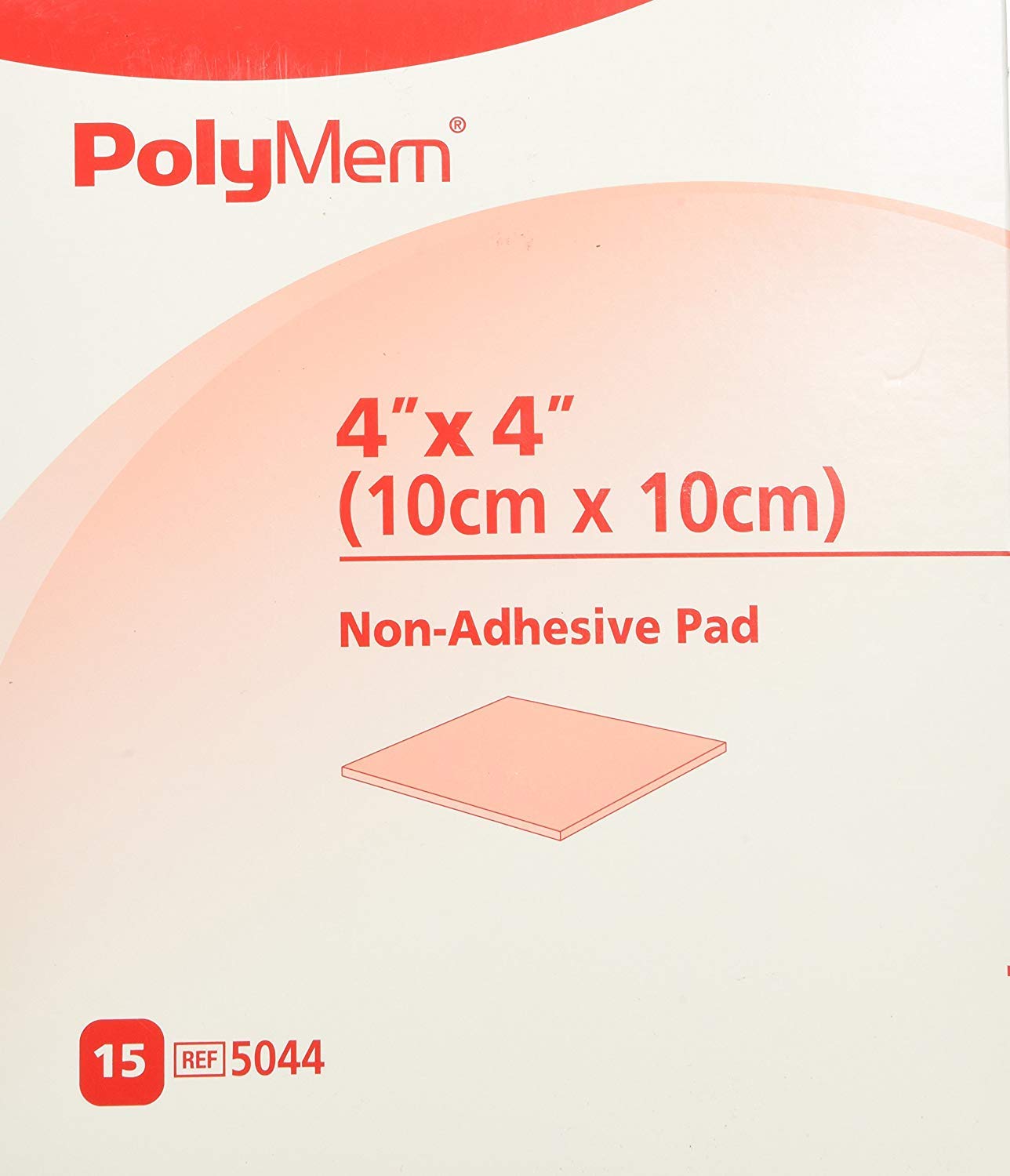 Polymem cloth wound dressing 4x4 with breathable backing for comfort.