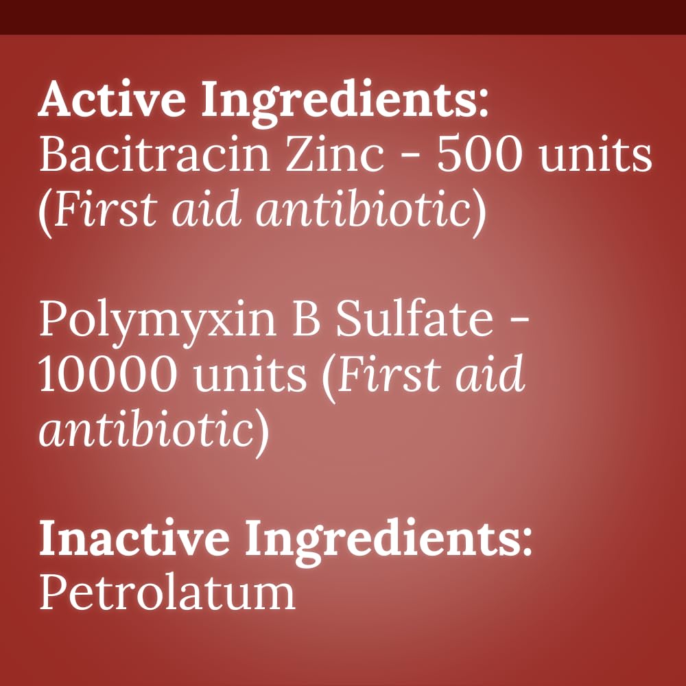 Polysporin first aid ointment used on a minor cut in daily first aid routine.