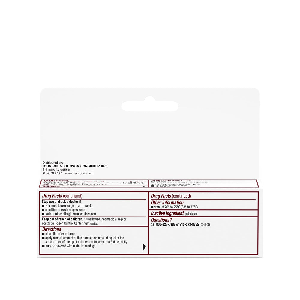 Polysporin packaging shows travel-size ointment for on-the-go care.