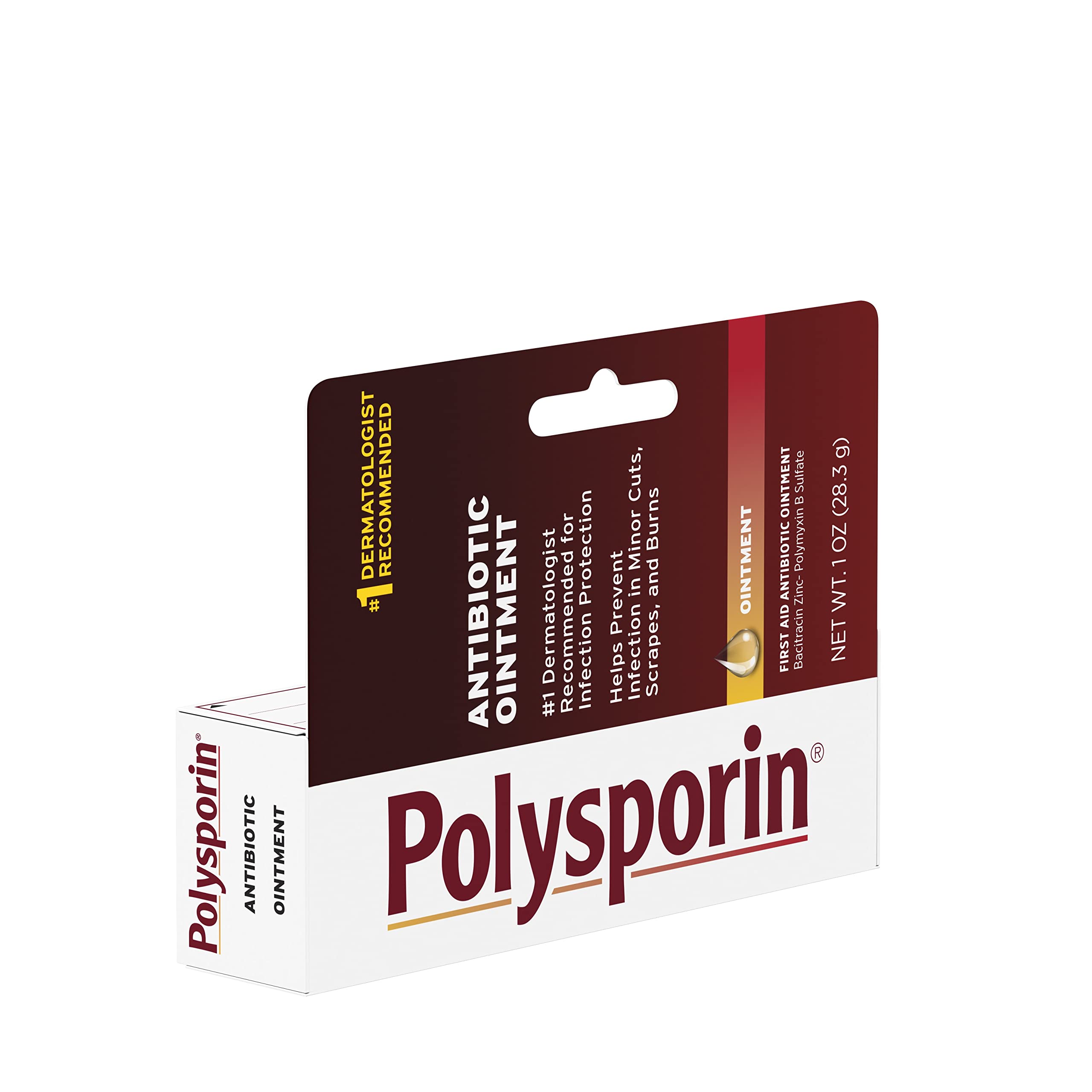 Applying Polysporin ointment to a minor cut demonstration.