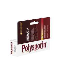 Applying Polysporin ointment to a minor cut demonstration.