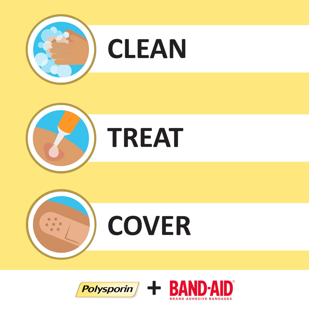 Applying Polysporin ointment to skin for simple topical care