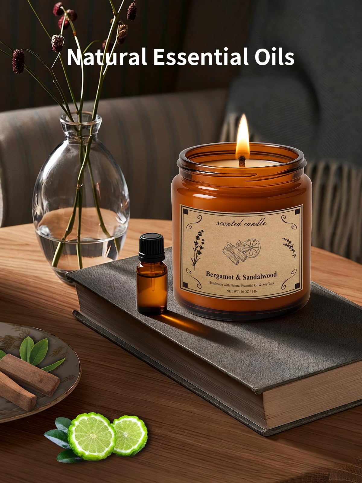 POOTES 16oz large candle closeup emphasizing clean soy-wax burn.
