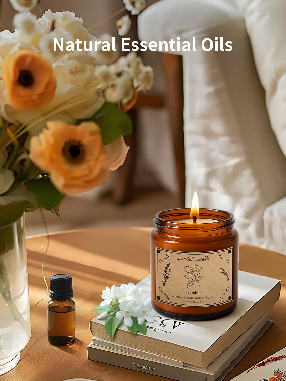 POOTES amber glass jar with gold lid adding chic decor and gifting appeal