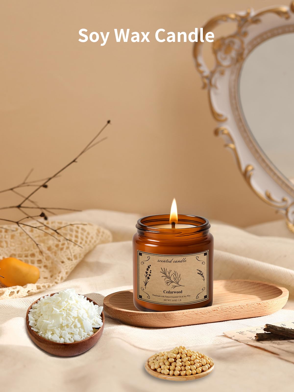 POOTES lavender and cedarwood aromatherapy candle for spa-like relaxation