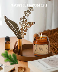 POOTES 16oz soy wax cedarwood candle with 100-hour burn
