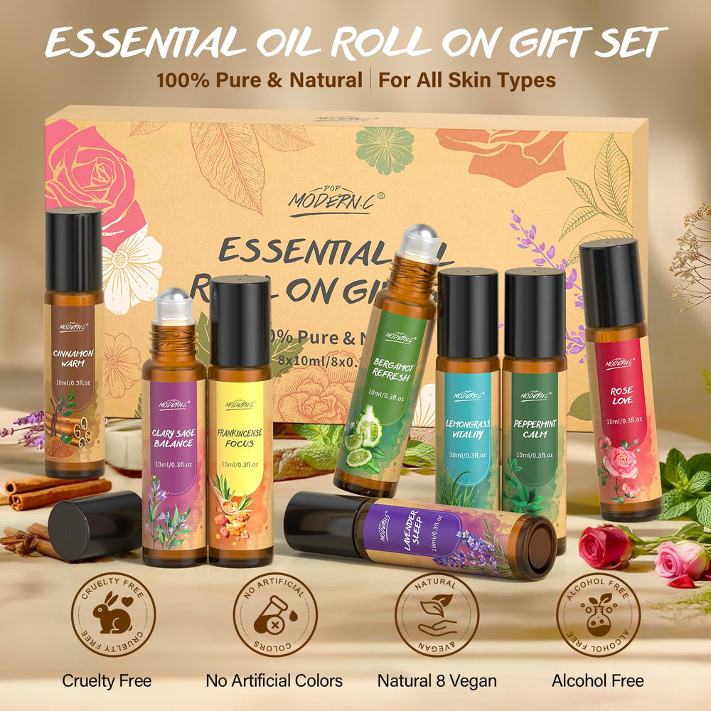 POP MODERN.C bergamot roll-on to soothe mood during the day