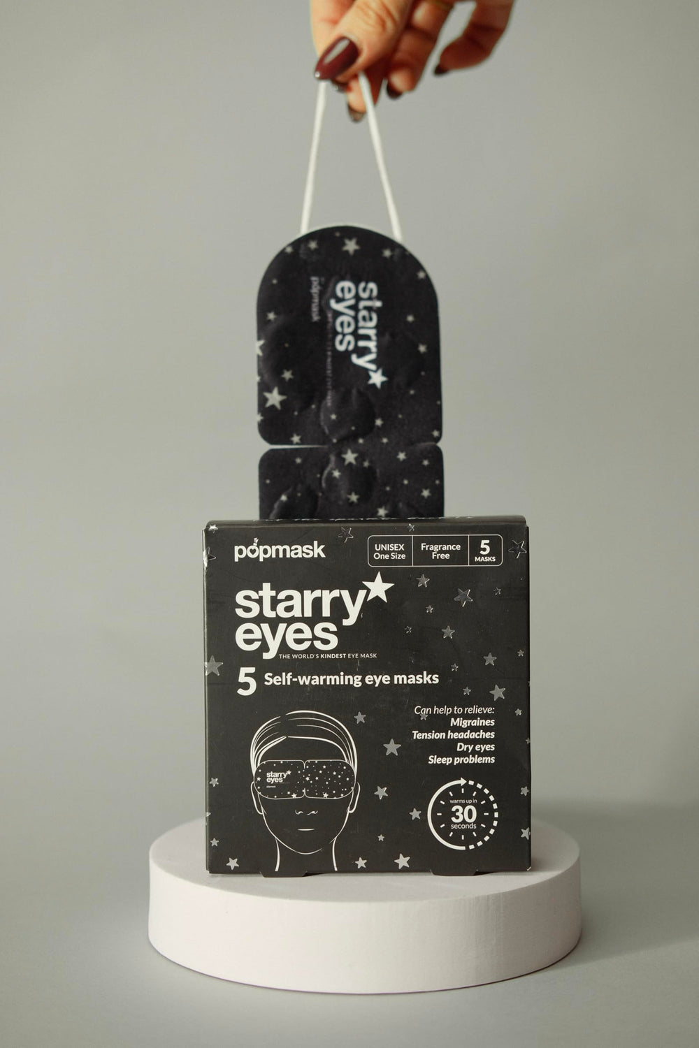 POPBAND Popmask Starry Eyes on-eye view with up to 30 minutes warmth.