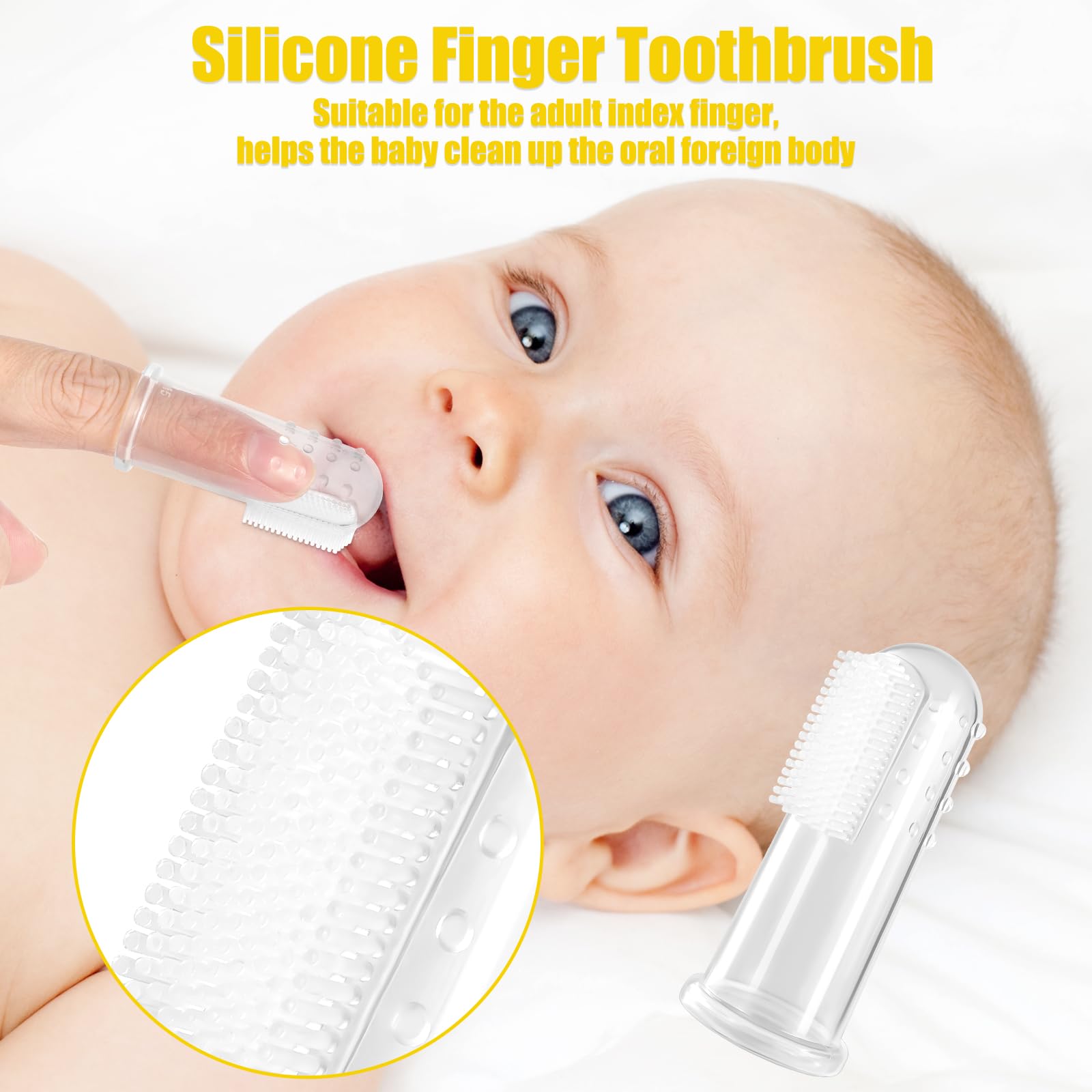 POPYJAN soft goat hair nursing brush provides gentle cleaning.