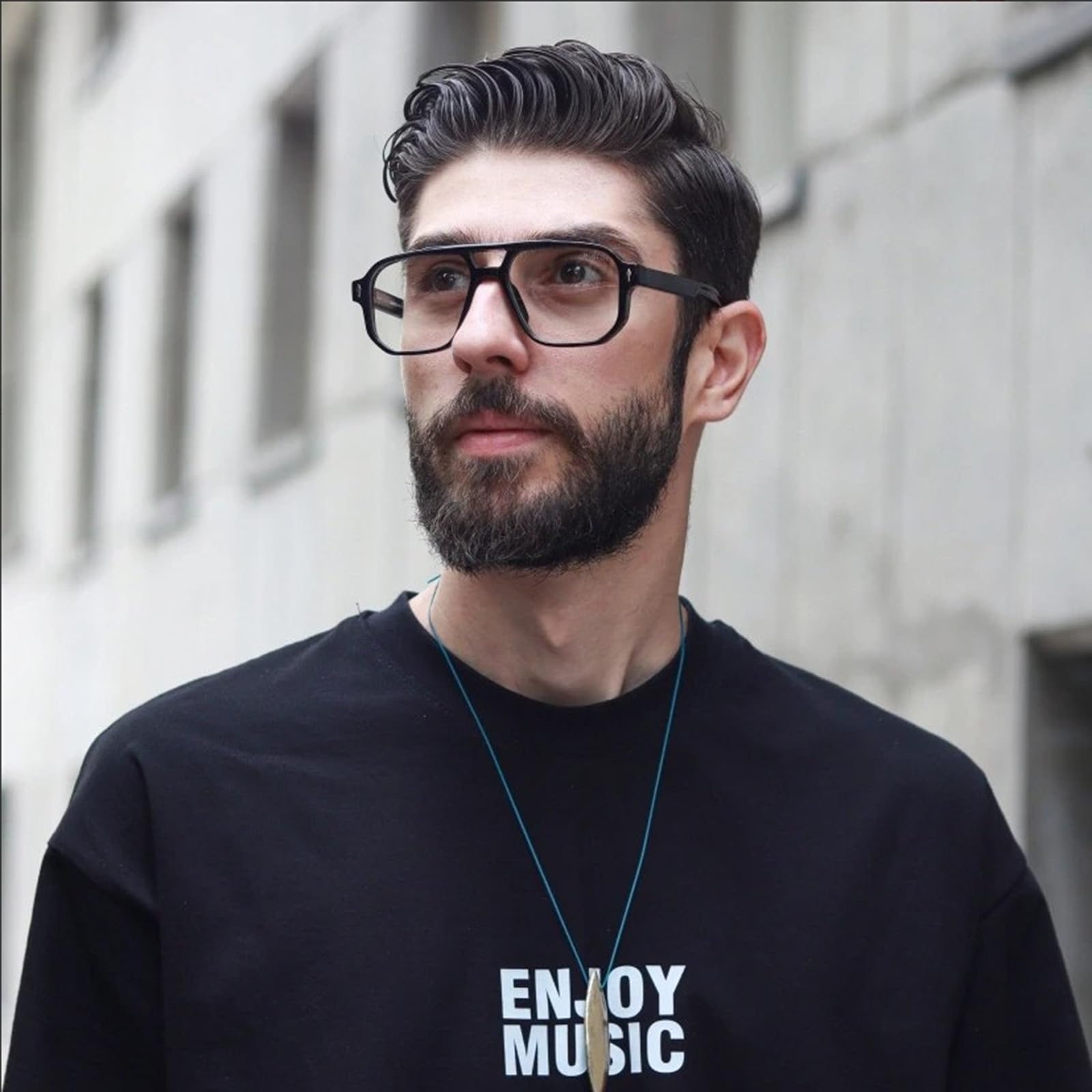 PORADAY aviator blue light glasses with clear brown frames, ideal for daily screen use.