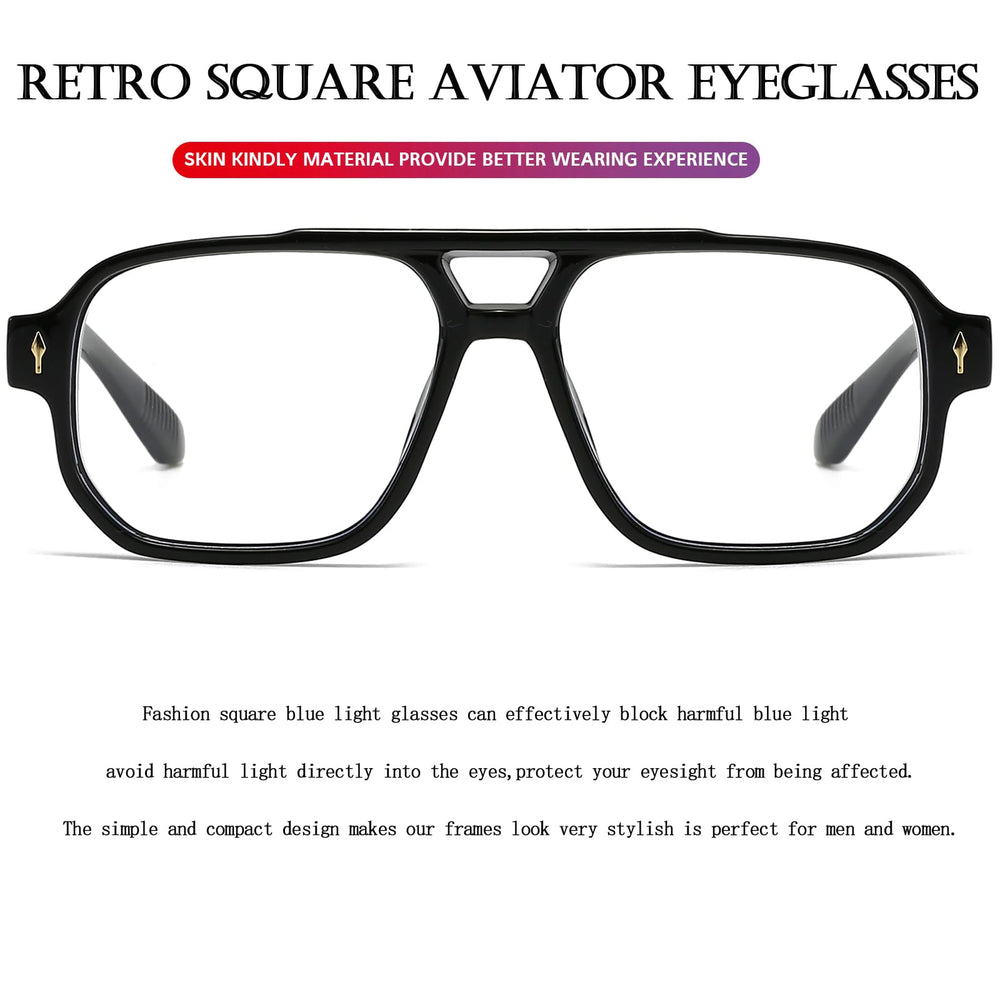 PORADAY metal-nail edge detail adds refined style to daily eyewear