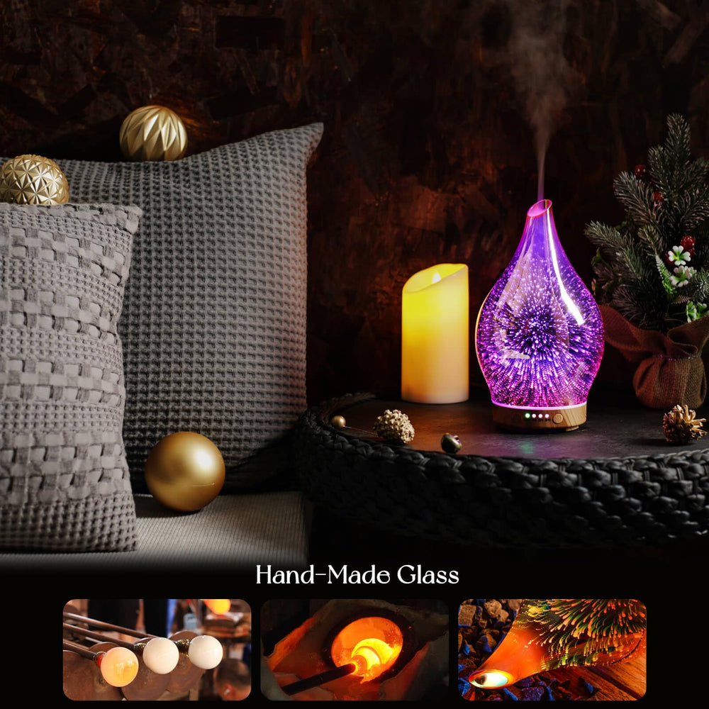 Porseme 150ml capacity fits desks and nightstands for steady fragrance throughout the day.
