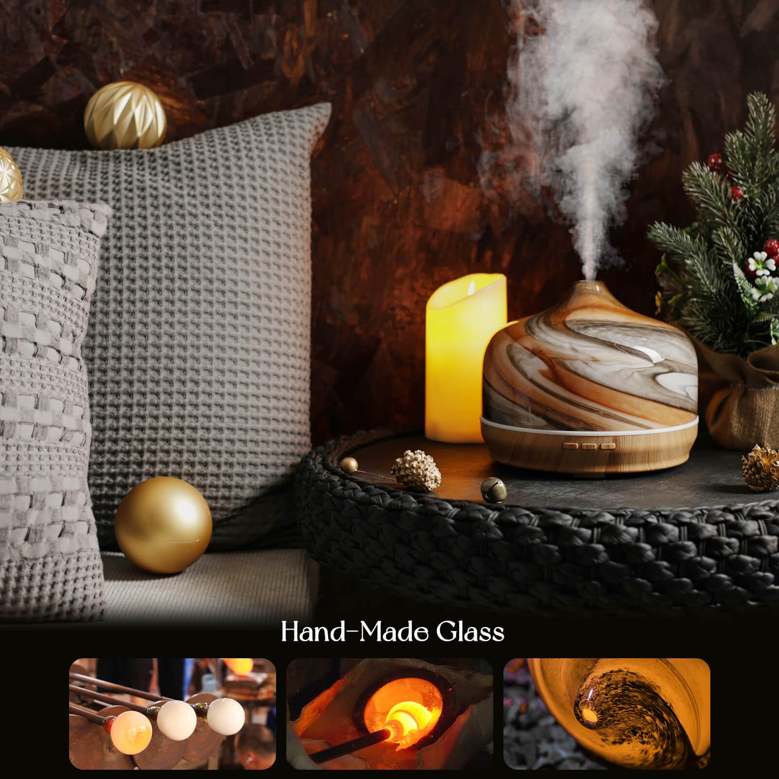 Porseme diffuser offers continuous and interval mist modes for flexible use.